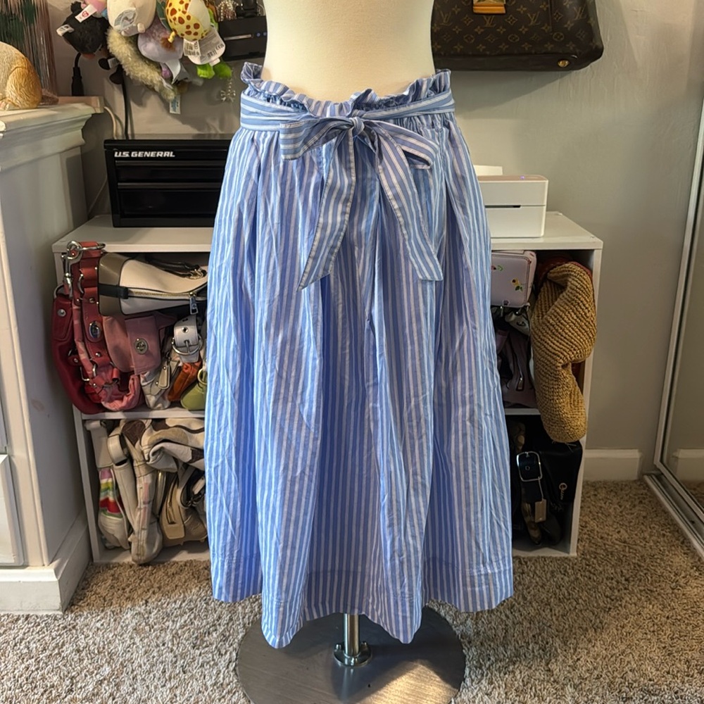 Blue & White Stripped Skirt